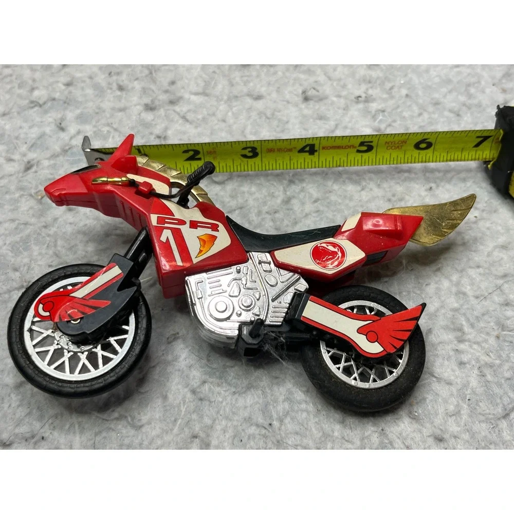 Vintage 1994 Bandai Power Rangers Red Ranger Shark Cycle‎ Motorcycle Toy 6 inch